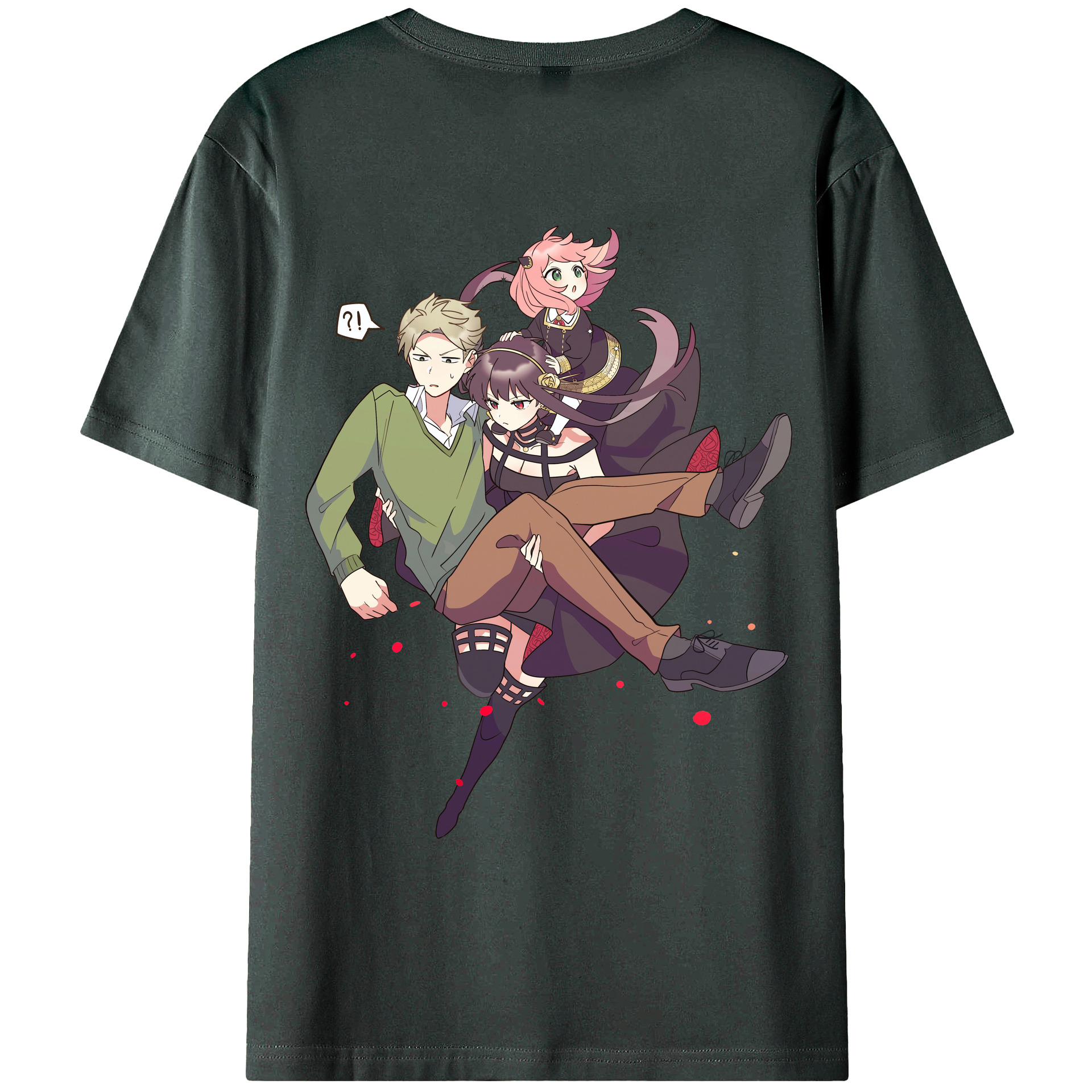（画像用） SPY×FAMILY间谍家家酒 綿100％ メンズ半袖Tシャツ（バックプリント） 通気性